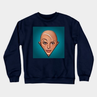 Bald woman. Modern art Crewneck Sweatshirt